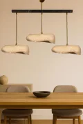 Creamelith Handmade 3-Piece Carbon Concrete Chandelier 