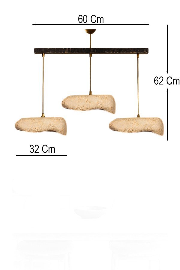 Amberia Single Pendant Chandelier Buy Creamelith Handmade 3-Piece Carbon Concrete Chandelier