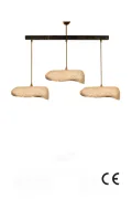 Creamelith Handmade 3-Piece Carbon Concrete Chandelier 