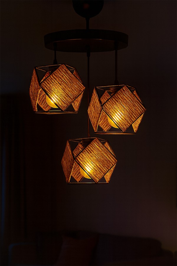 Fiborn Handmade 3-Way Chandelier