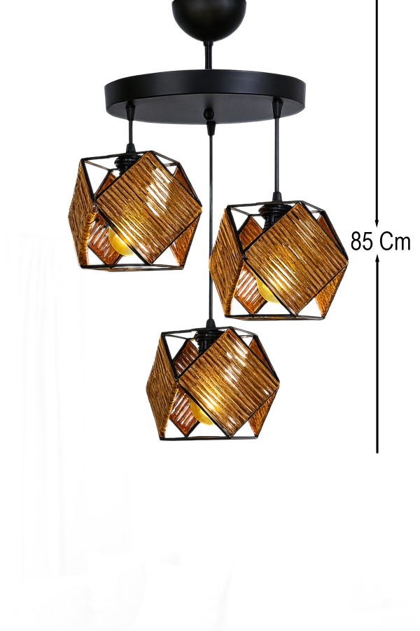 Fiborn Handmade 3-Way Chandelier