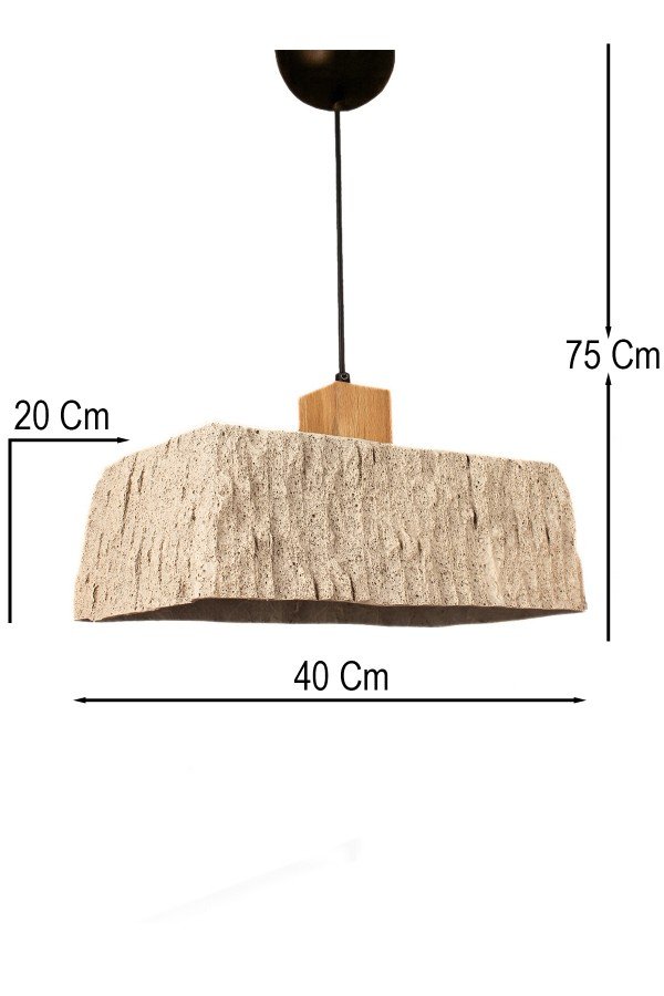 Monalitha Handmade Karbon Beton Avize  Gözat