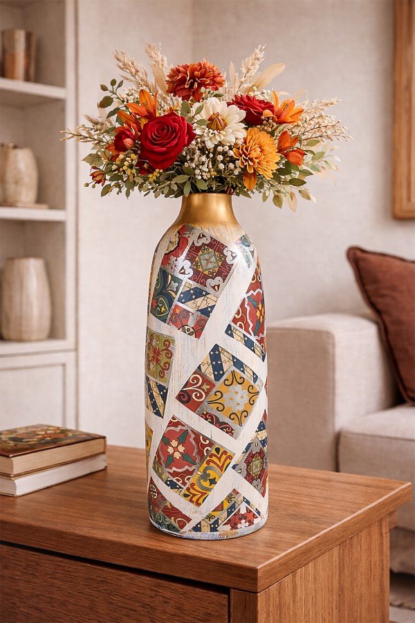 Dekoratif Seramik Vazo El Yapımı Modern Ev Dekoru – İris Dekoratif Seramik Vazo El Yapımı Modern Ev Dekoru – İris