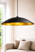 Handmade Wabi Sabi Karbon Beton Avize- Black Gravon