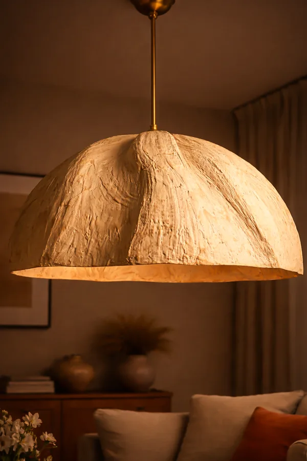 Handmade Wabi Sabi Karbon Beton Avize- Caventra