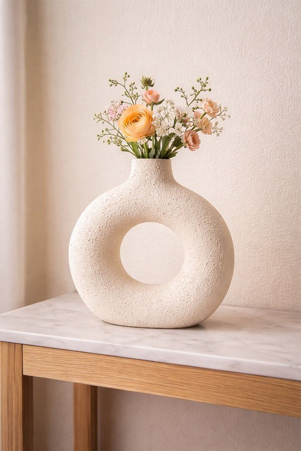 Dekoratif Seramik Vazo El Yapımı Modern Ev Dekoru – Arcus