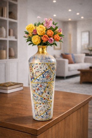 Dekoratif Seramik Vazo El Yapımı Modern Ev Dekoru – Noma