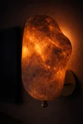 Handmade Wabi Sabi Carbon Concrete Sconce - Akari Handmade Wabi Sabi Carbon Concrete Sconce - Akari