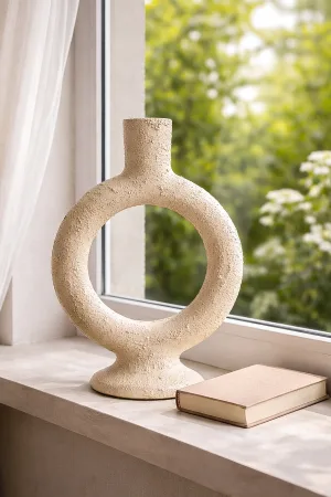Decorative Ceramic Candle Holder, Handmade, Modern Home Decor – Circle