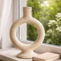 Decorative Ceramic Candle Holder, Handmade, Modern Home Decor – Circle