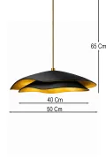 Handmade Wabi Sabi Carbon Concrete Chandelier - Black Marvante Handmade Wabi Sabi Carbon Concrete Chandelier - Black Marvante