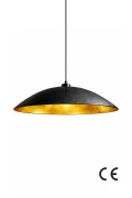 Handmade Wabi Sabi Karbon Beton Avize- Black Gravon
