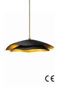 Handmade Wabi Sabi Carbon Concrete Chandelier - Black Marvante Handmade Wabi Sabi Carbon Concrete Chandelier - Black Marvante