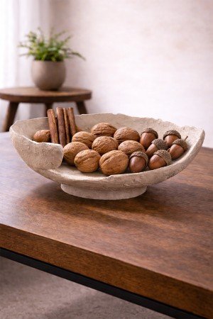 Dekoratif Seramik Tabak El Yapımı Modern Ev Dekoru – Caretta