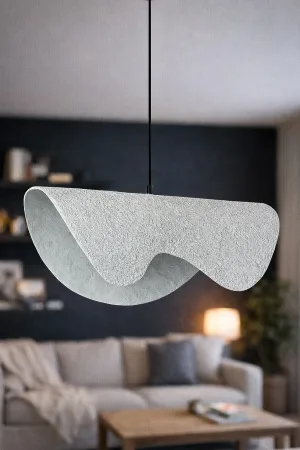 Handmade Wabi Sabi Karbon Beton Avize- Ondera