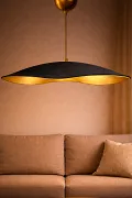 Handmade Wabi Sabi Karbon Beton Avize- Black Enfal