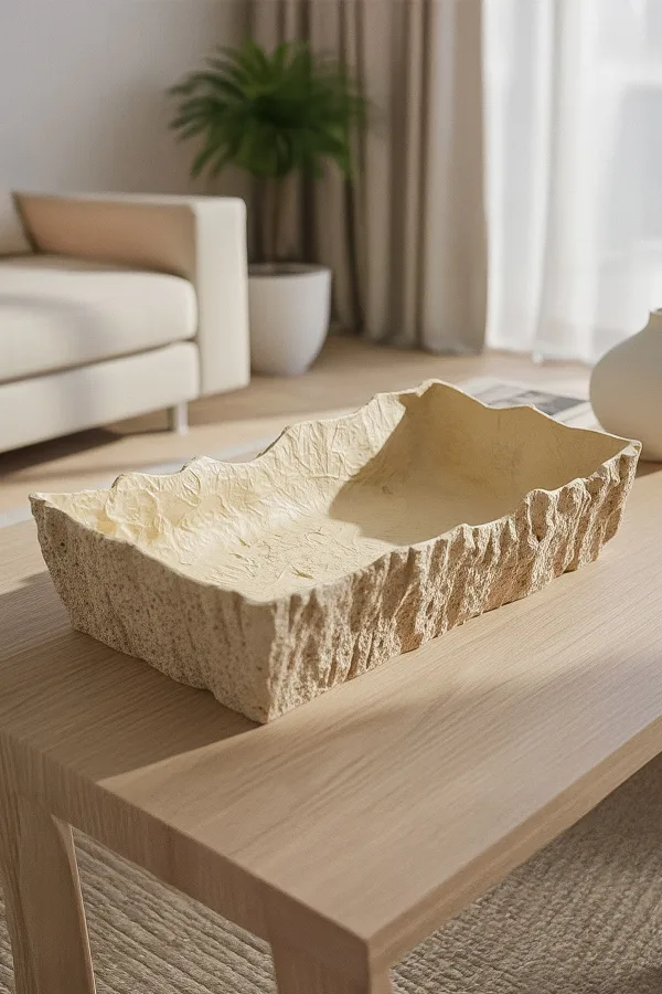 Decorative Ceramic Plate, Handmade, Modern Home Decor – Erosion