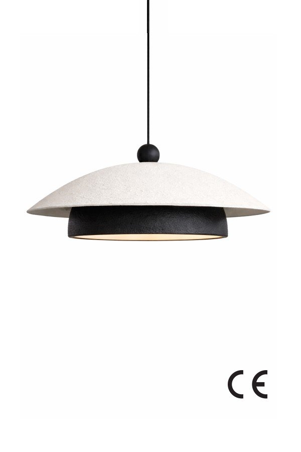 Handmade Wabi Sabi Karbon Beton Avize- YingYang