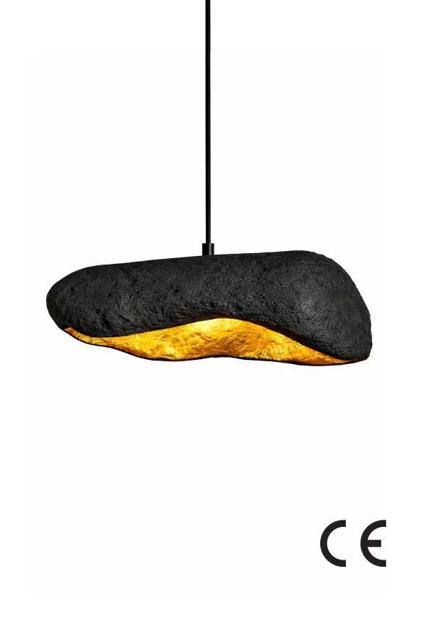 Handmade Wabi Sabi Karbon Beton Avize- Black Korvex Handmade Wabi Sabi Karbon Beton Avize- Black Korvex