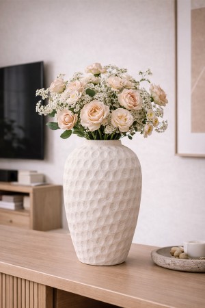 Dekoratif Seramik Vazo El Yapımı Modern Ev Dekoru – Chanissa