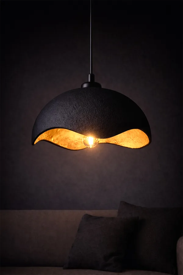 Handmade Wabi Sabi Karbon Beton Avize- Black Teynor Handmade Wabi Sabi Karbon Beton Avize- Black Teynor
