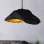 Handmade Wabi Sabi Karbon Beton Avize- Black Vulkron