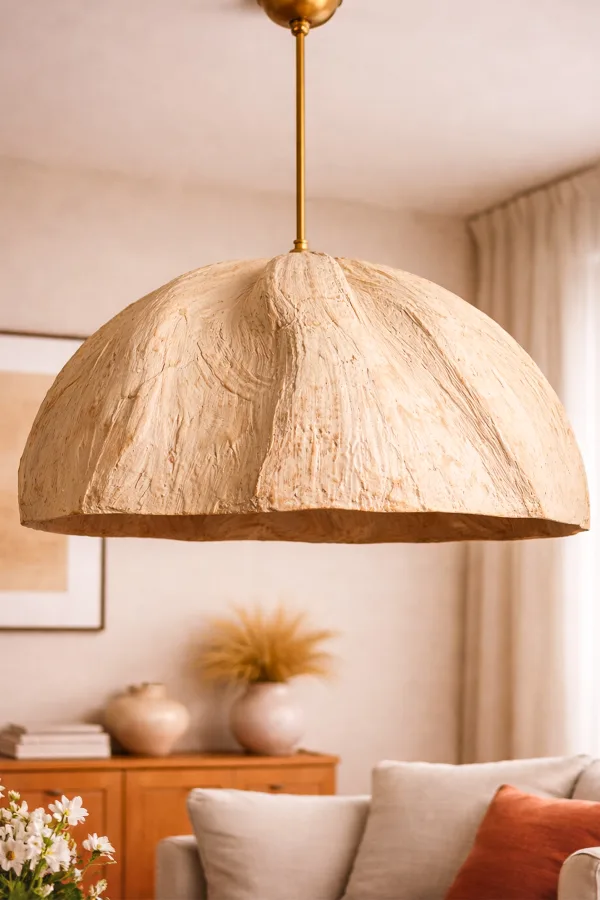 Handmade Wabi Sabi Karbon Beton Avize- Caventra