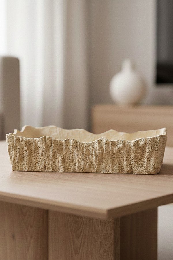 Dekoratif Seramik Tabak El Yapımı Modern Ev Dekoru – Erosion Dekoratif Seramik Tabak El Yapımı Modern Ev Dekoru – Erosion