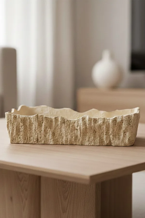 Decorative Ceramic Plate, Handmade, Modern Home Decor – Erosion