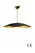 Handmade Wabi Sabi Karbon Beton Avize- Black Enfal