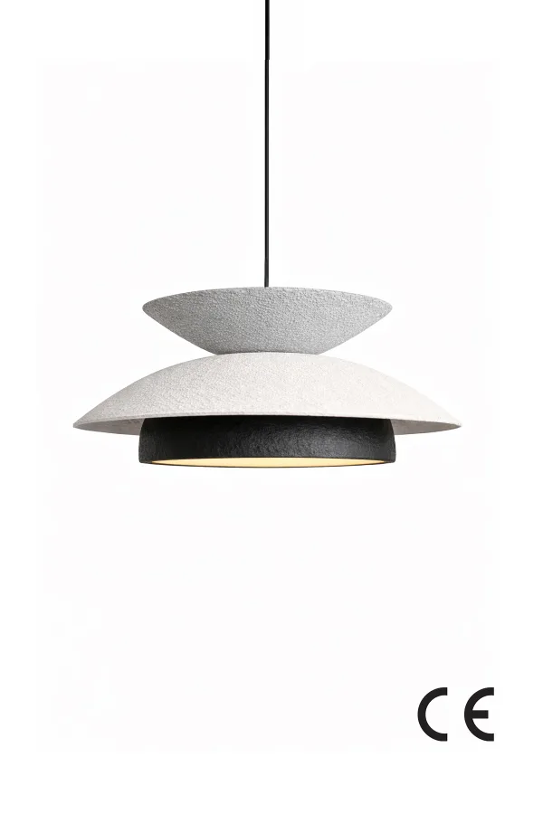 Handmade Wabi Sabi Carbon Concrete Chandelier - Monara Handmade Wabi Sabi Carbon Concrete Chandelier - Monara
