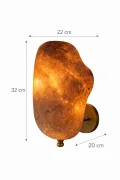 Handmade Wabi Sabi Carbon Concrete Sconce - Akari Handmade Wabi Sabi Carbon Concrete Sconce - Akari