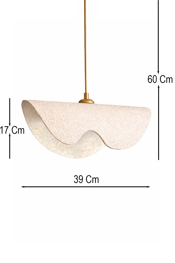 Handmade Wabi Sabi Karbon Beton Avize- Waveon Handmade Wabi Sabi Karbon Beton Avize- Waveon