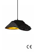 Handmade Wabi Sabi Karbon Beton Avize- Black Vulkron Handmade Wabi Sabi Karbon Beton Avize- Black Vulkron
