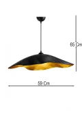 Black Travone Handmade Carbon Concrete Chandelier Black Travone Handmade Carbon Concrete Chandelier
