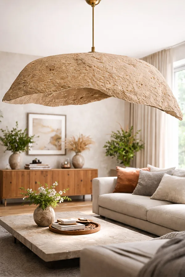 Handmade Wabi Sabi Karbon Beton Avize- Terranis Handmade Wabi Sabi Karbon Beton Avize- Terranis