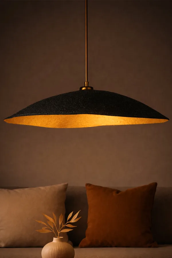Handmade Wabi Sabi Karbon Beton Avize- Black Kairis Handmade Wabi Sabi Karbon Beton Avize- Black Kairis