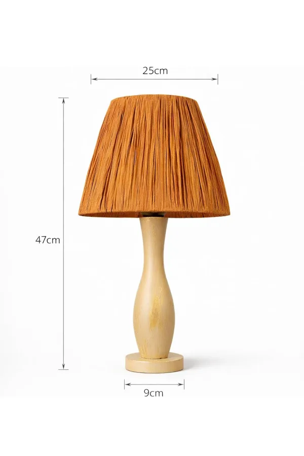 Abajur Handmade Ahşap - Tanora