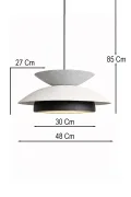 Handmade Wabi Sabi Carbon Concrete Chandelier - Monara Handmade Wabi Sabi Carbon Concrete Chandelier - Monara