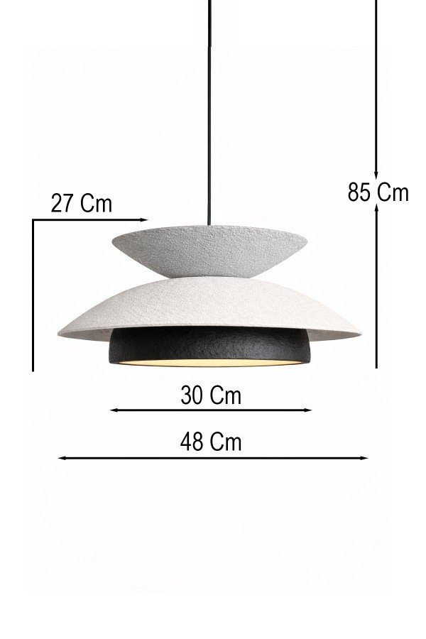 Handmade Wabi Sabi Karbon Beton Avize- Monara Handmade Wabi Sabi Karbon Beton Avize- Monara