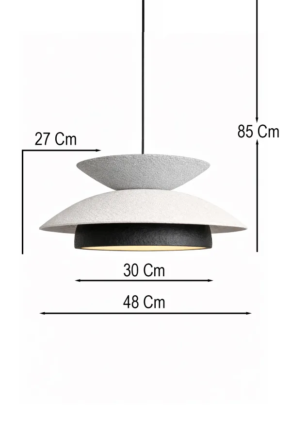 Handmade Wabi Sabi Carbon Concrete Chandelier - Monara Handmade Wabi Sabi Carbon Concrete Chandelier - Monara
