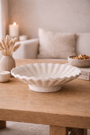 Dekoratif Seramik Tabak El Yapımı Modern Ev Dekoru – Marea