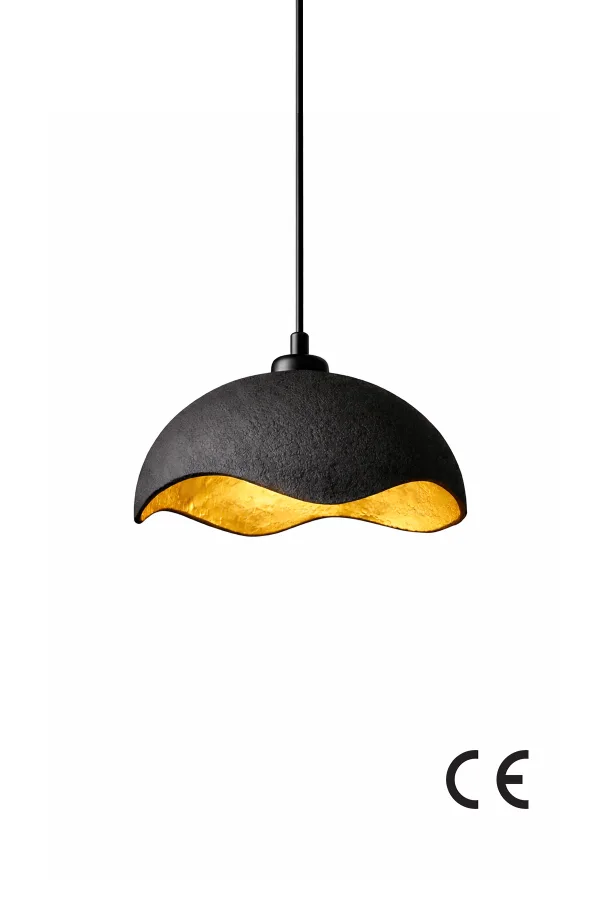 Handmade Wabi Sabi Karbon Beton Avize- Black Teynor Handmade Wabi Sabi Karbon Beton Avize- Black Teynor