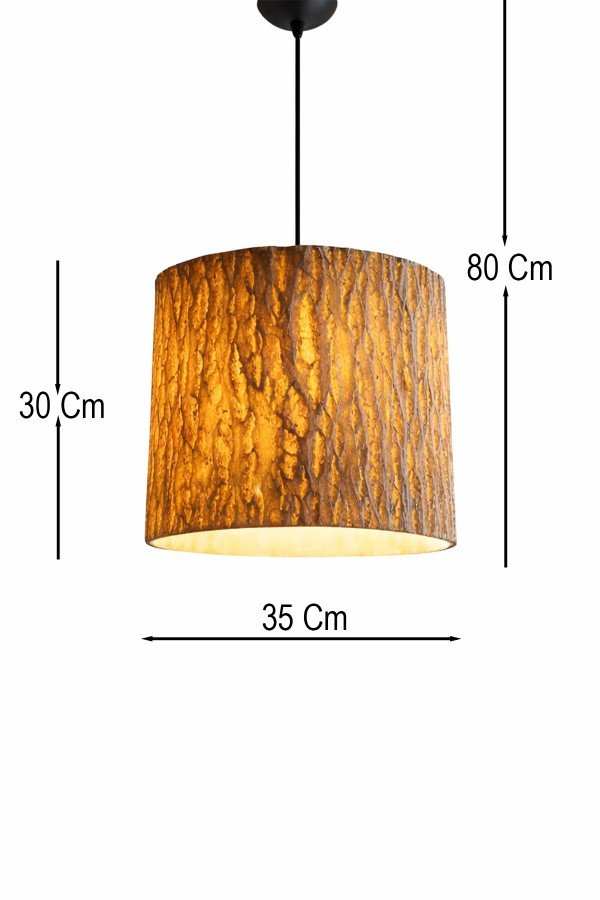 Handmade Wabi Sabi Karbon Beton Avize- Barkon