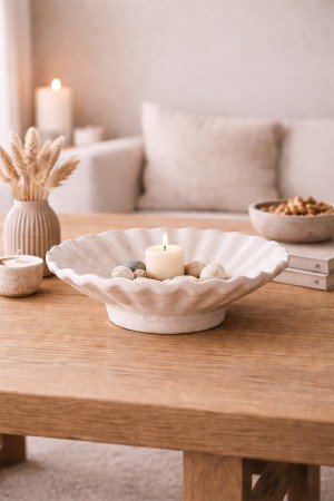 Dekoratif Seramik Tabak El Yapımı Modern Ev Dekoru – Marea