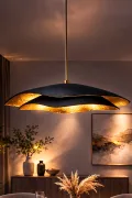 Handmade Wabi Sabi Carbon Concrete Chandelier - Black Marvante Handmade Wabi Sabi Carbon Concrete Chandelier - Black Marvante
