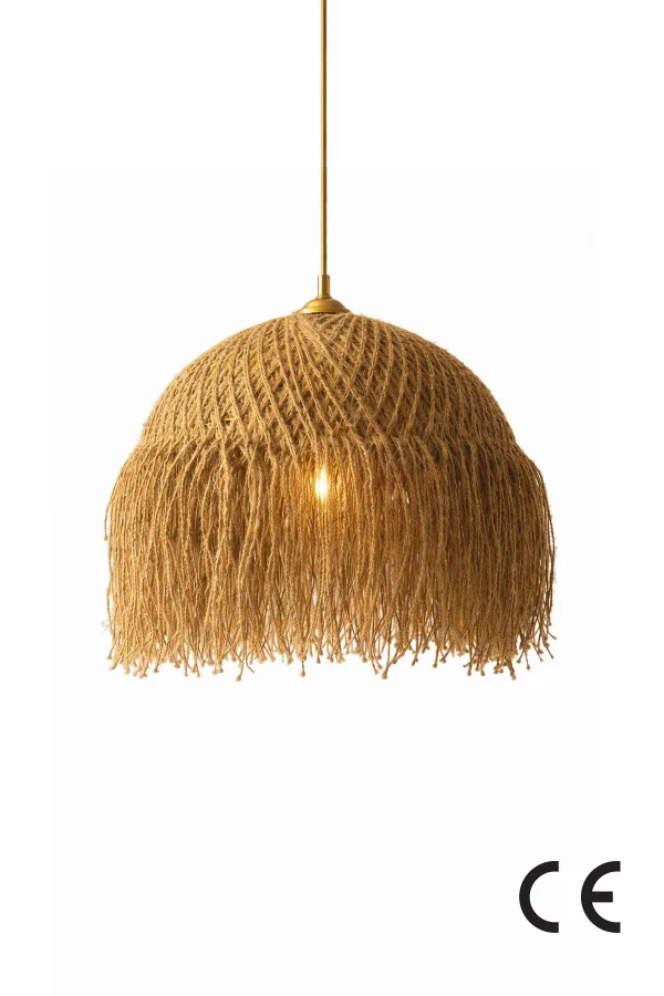 Bohemian Handmade Single Pendant Chandelier Jute - Nativa