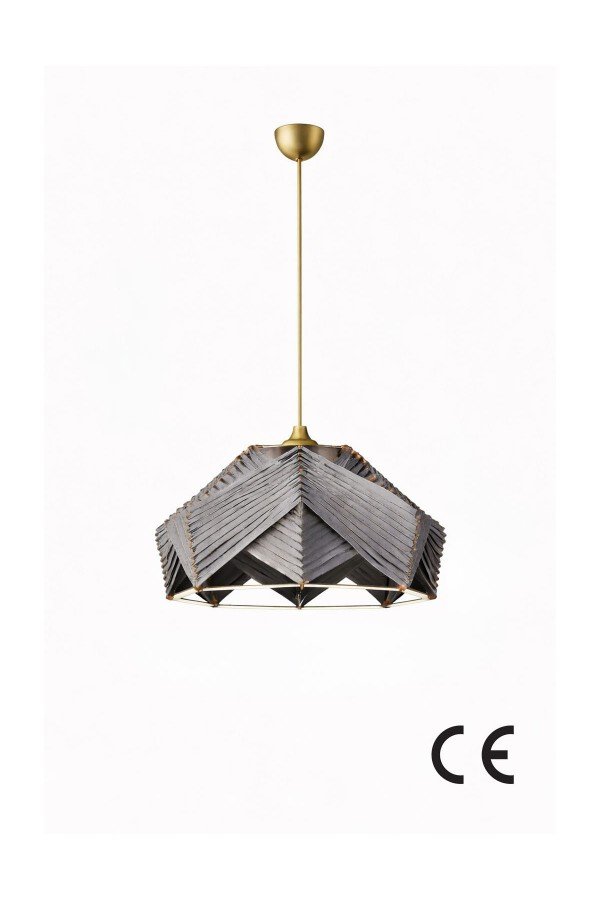 Chaos Handmade Tekli Sarkıt Gri Avize