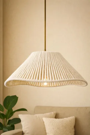 Rayen Handmade Tekli Sarkıt Ekru Avize