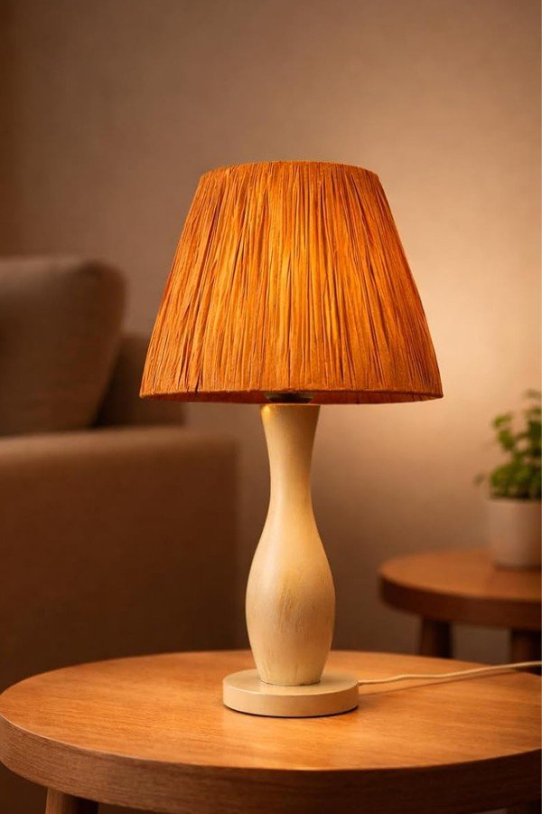 Abajur Handmade Ahşap - Tanora